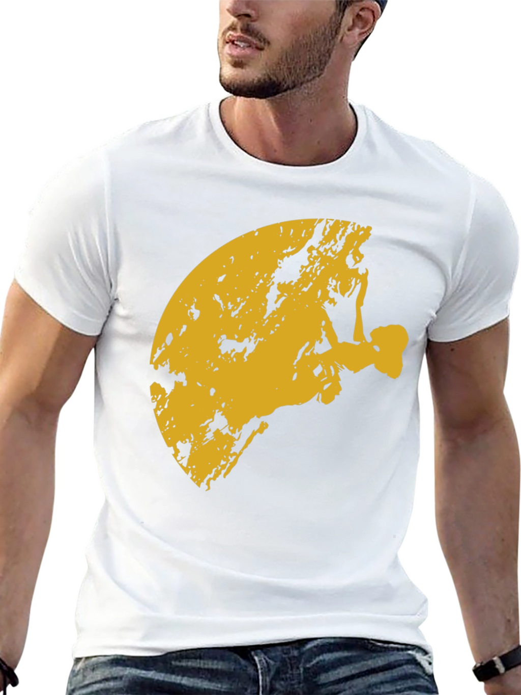Climbing Silhouette Graphic Tee - Black