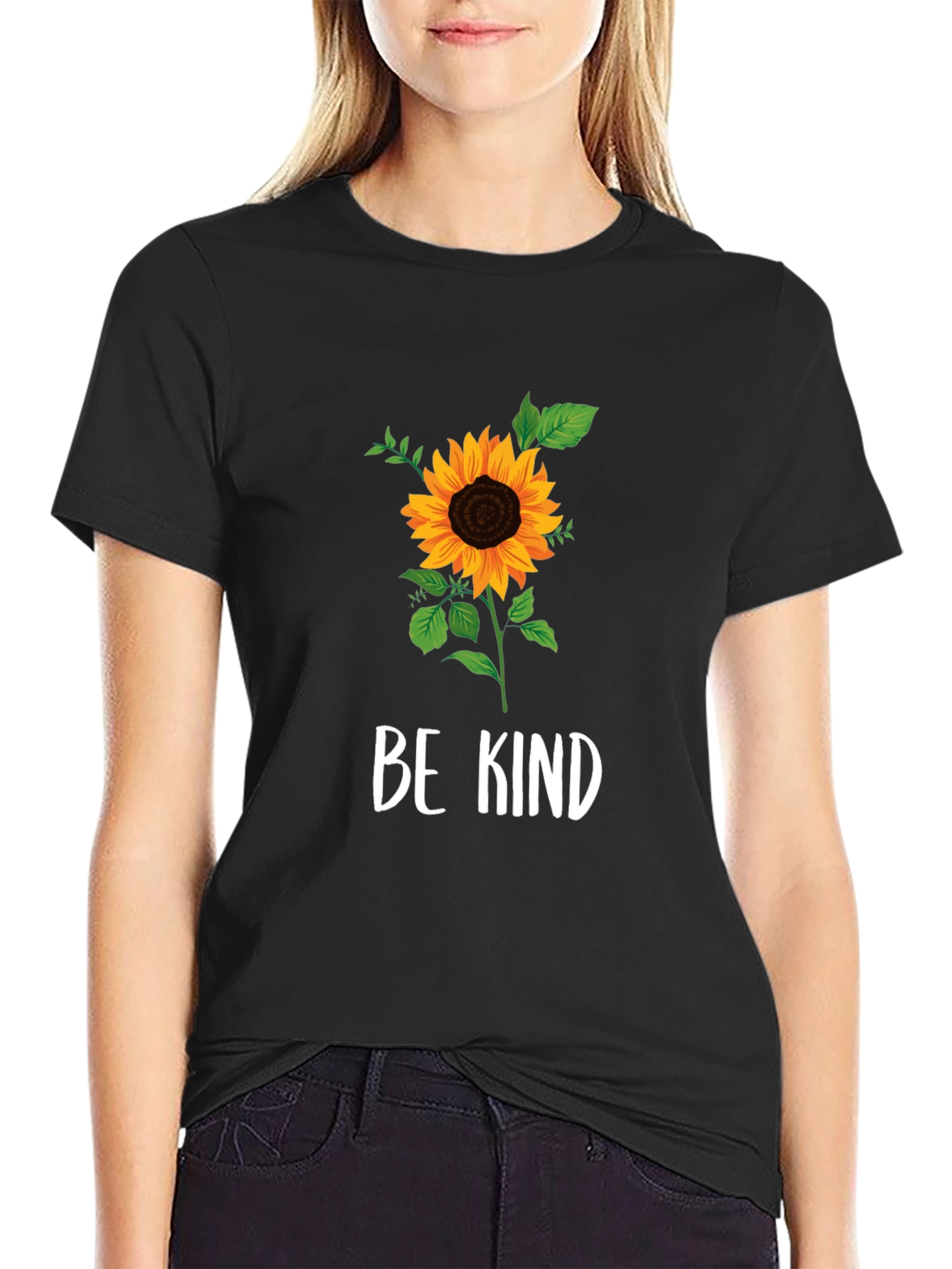 Sunflower Graphic Tee - Be Kind Shirt