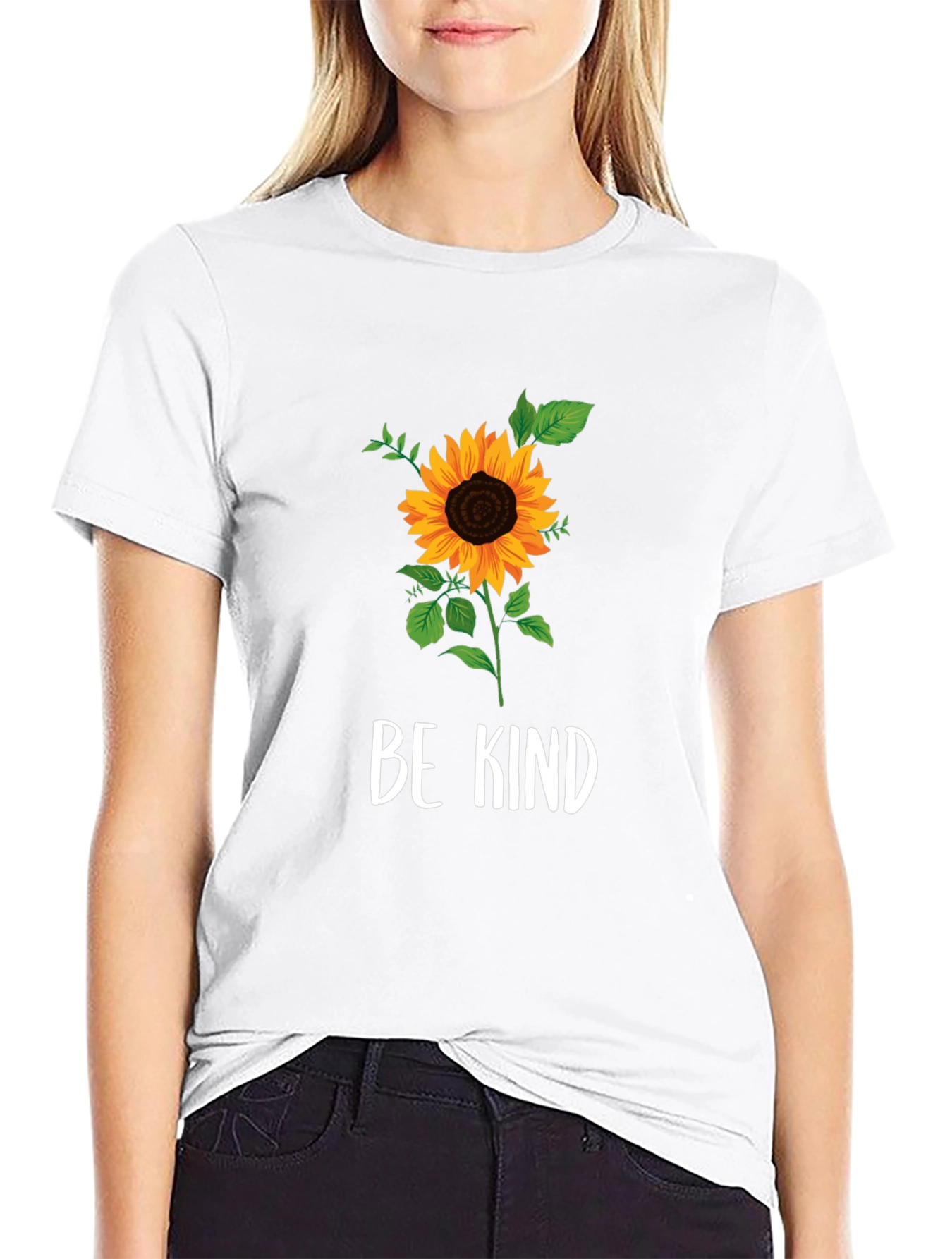 Sunflower Graphic Tee - Be Kind Shirt