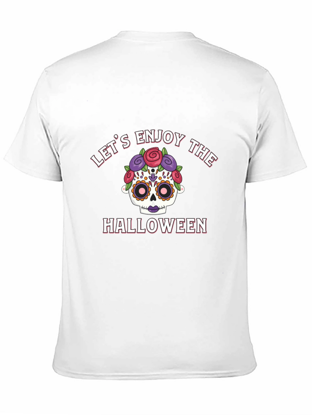 Lets Enjoy Halloween Graphic Tee - Sugar Skull