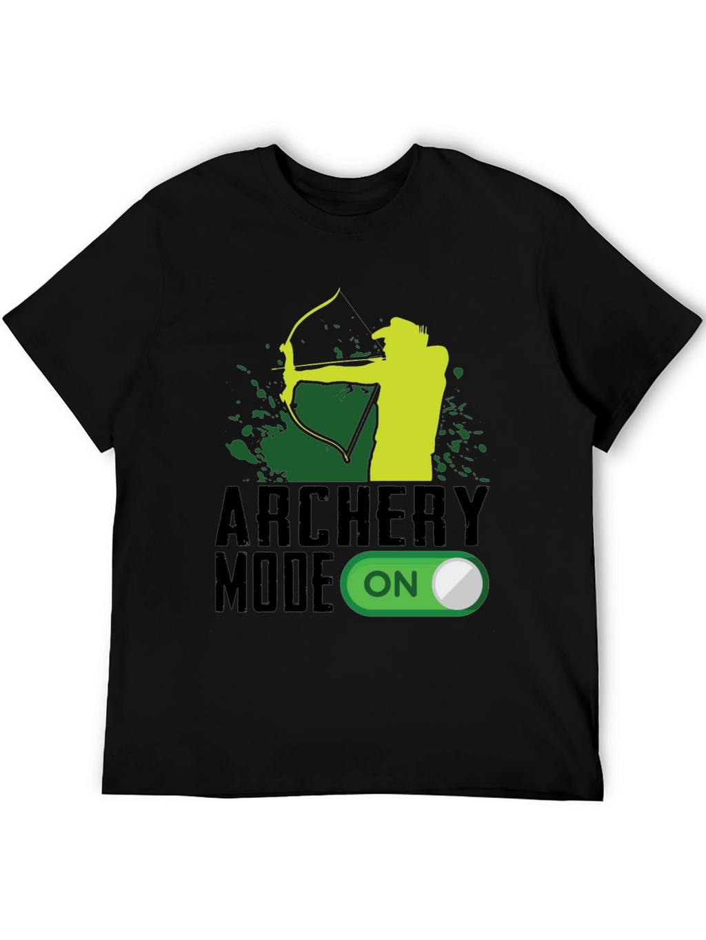 Archery Mode ON Black Graphic Tee