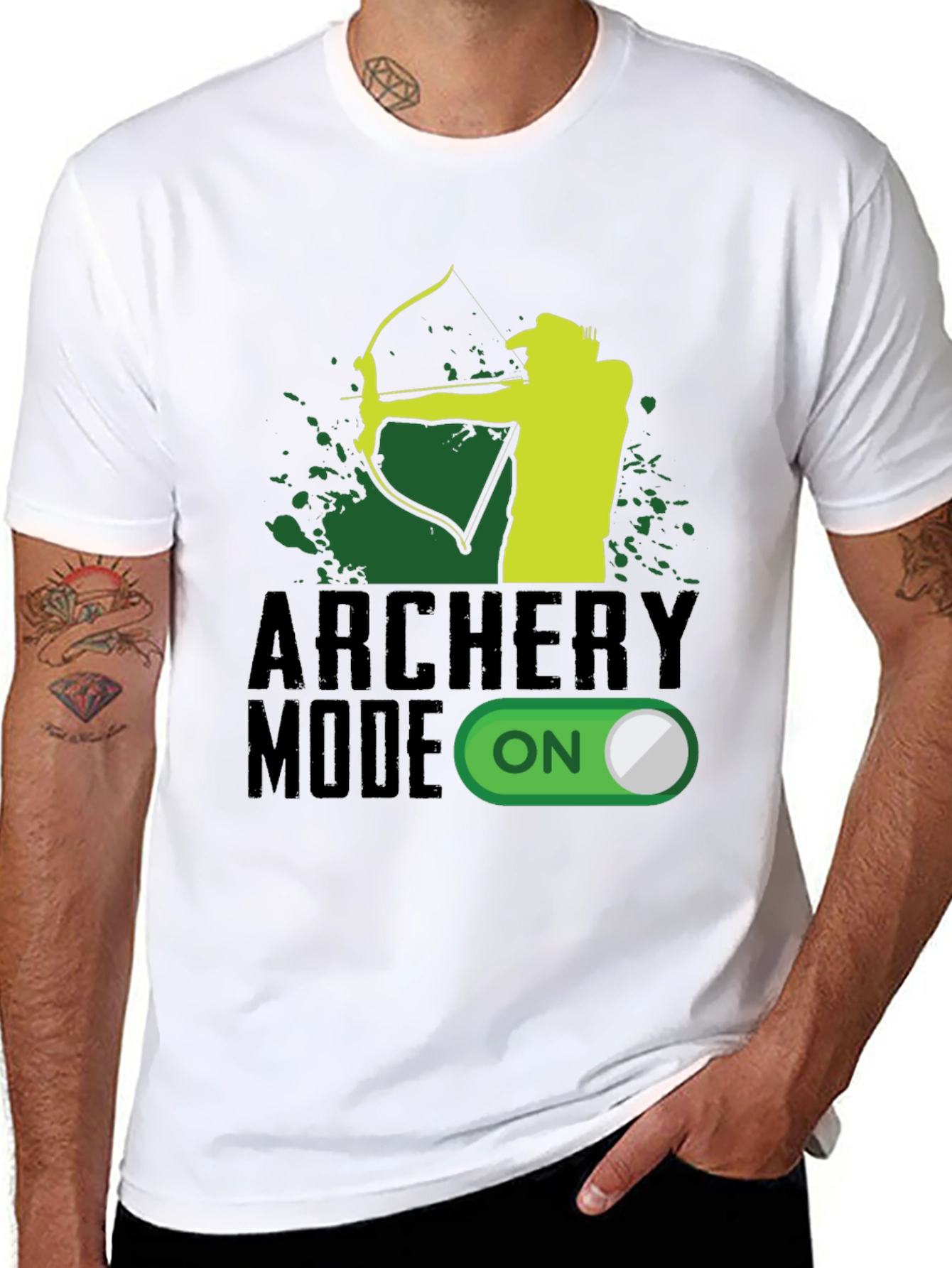 Archery Mode ON Black Graphic Tee