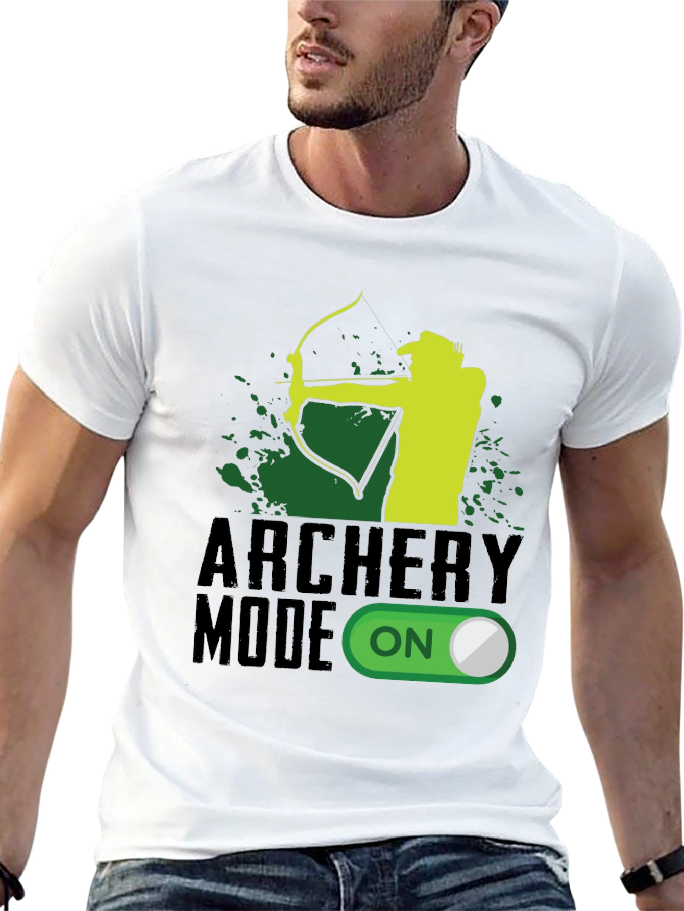 Archery Mode ON Black Graphic Tee