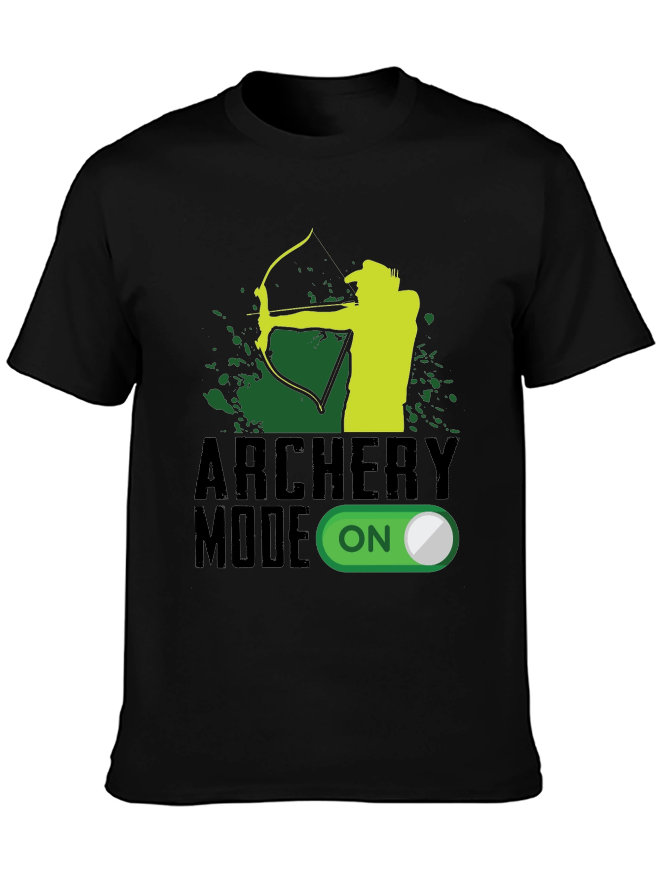 Archery Mode ON Black Graphic Tee