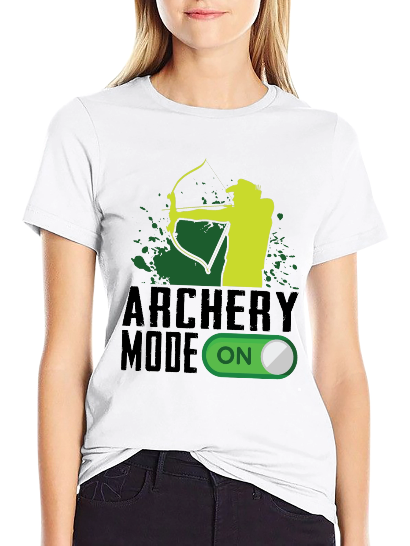 Archery Mode ON Black Graphic Tee