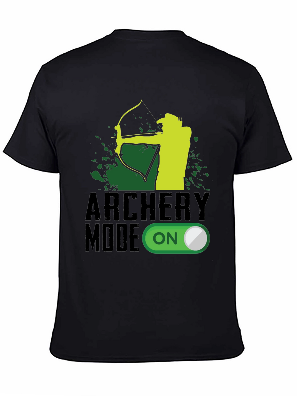 Archery Mode ON Black Graphic Tee