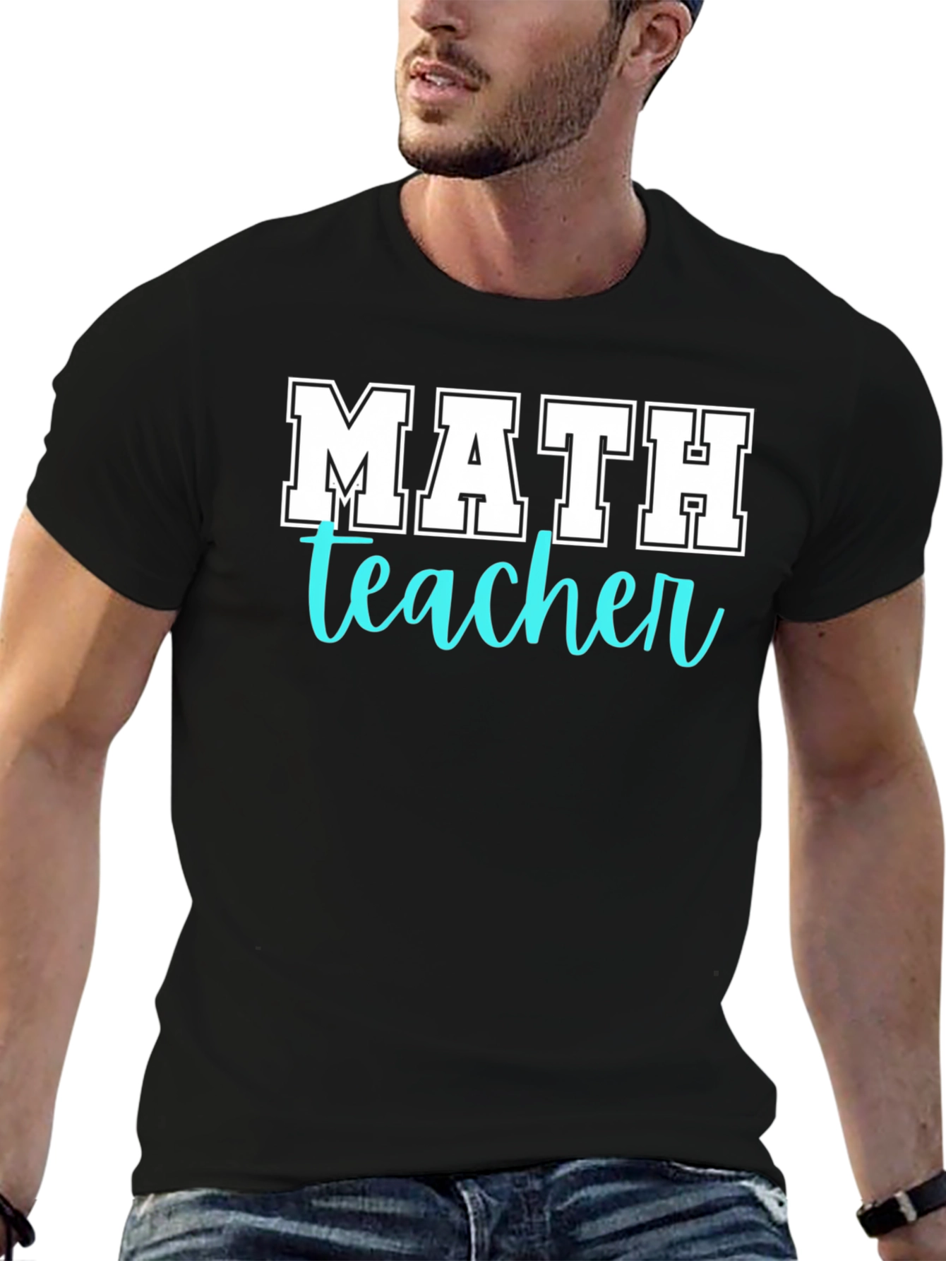 Math Teacher T-Shirt - Black