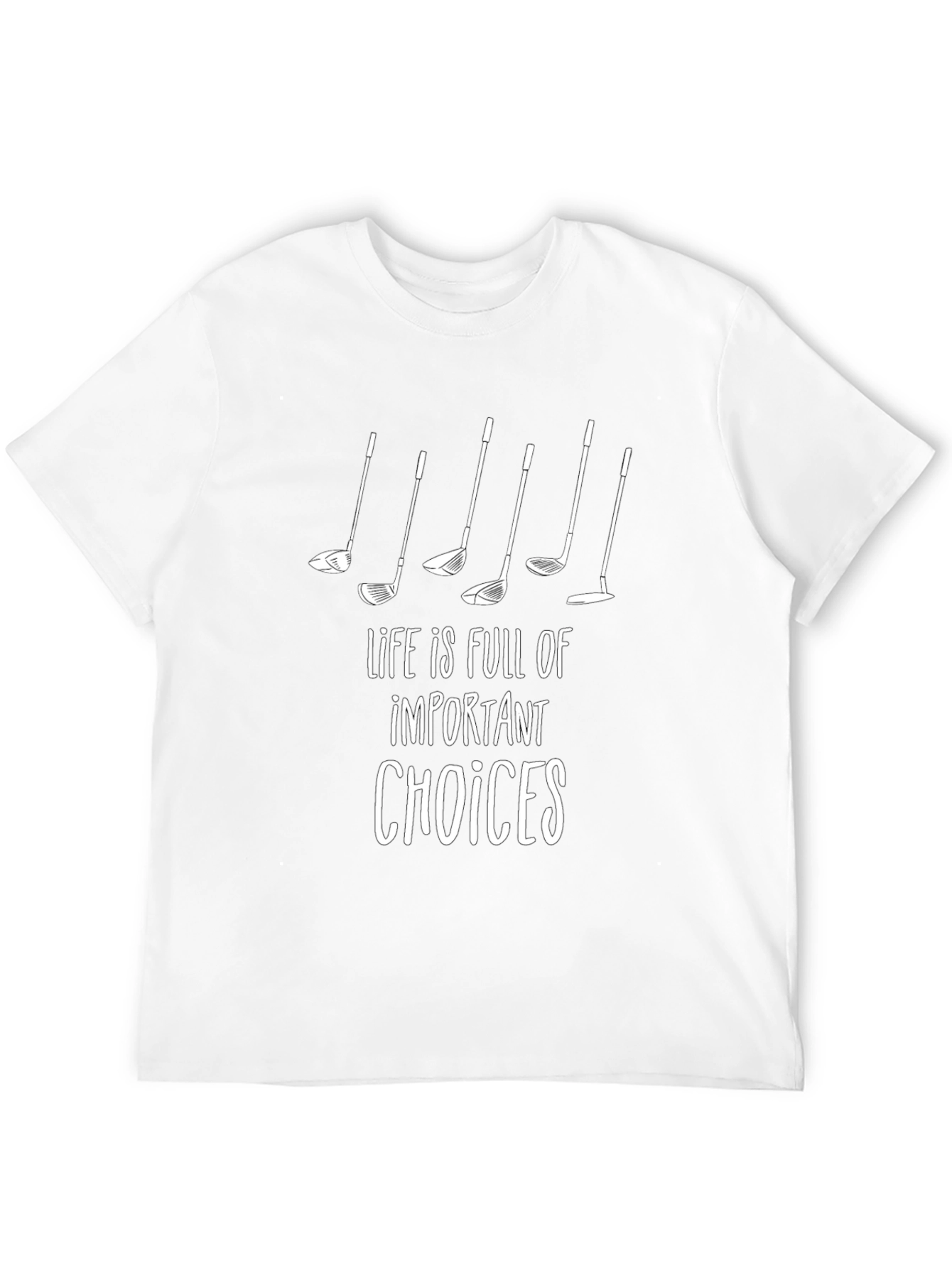 Golf Lover T-Shirt: Important Choices Graphic Tee