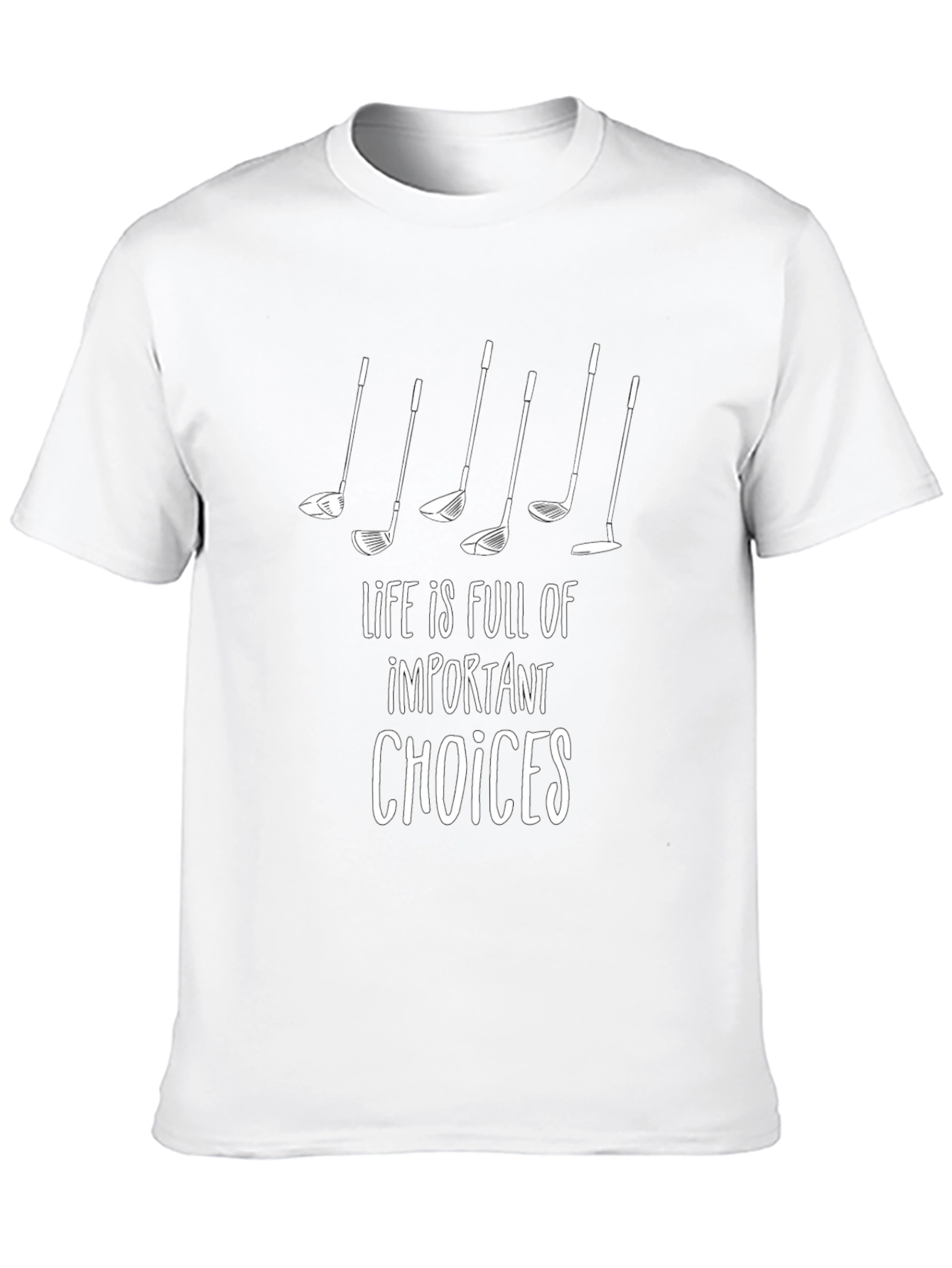 Golf Lover T-Shirt: Important Choices Graphic Tee