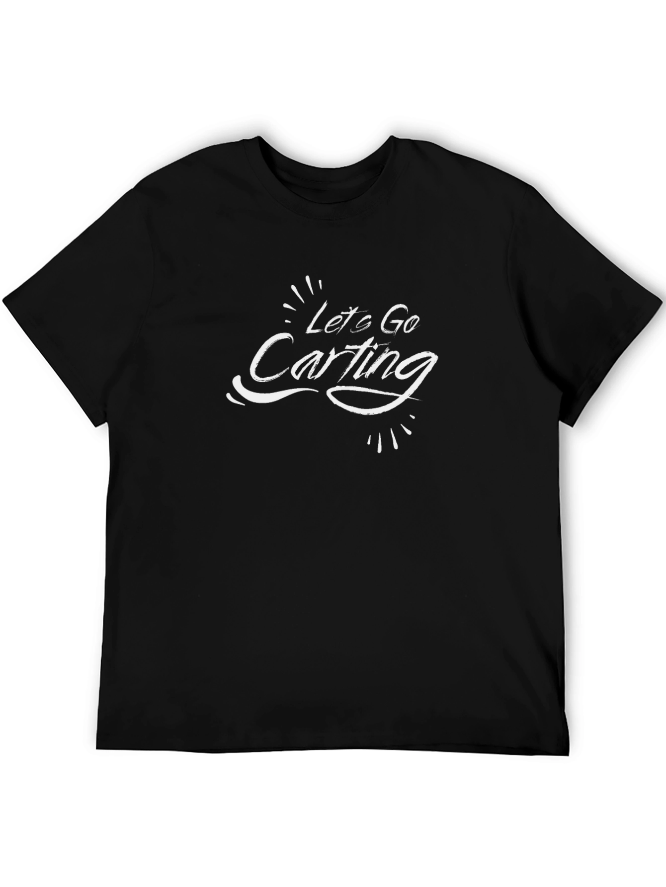 Lets Go Carting Black T-Shirt - Fun Racing Apparel
