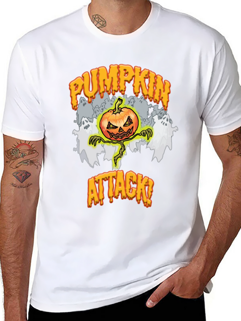 Pumpkin Attack Halloween T-Shirt