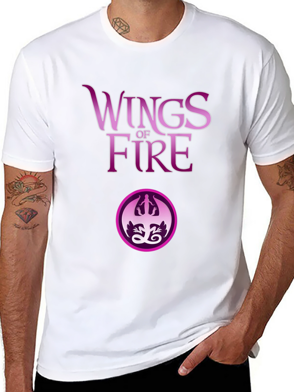 Wings of Fire Graphic Tee - Black Cotton Blend