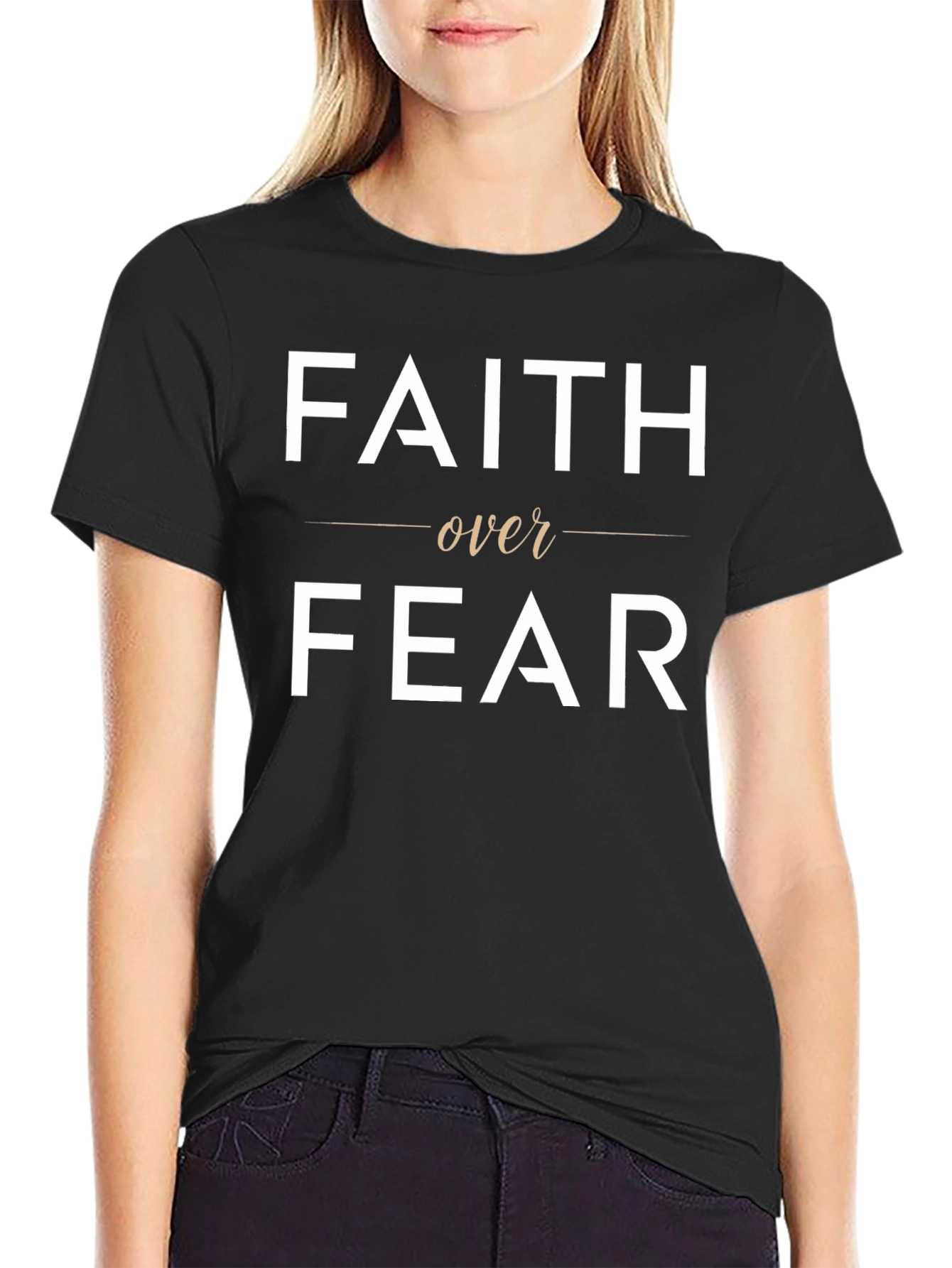 Faith Over Fear Graphic T-Shirt Christian Apparel