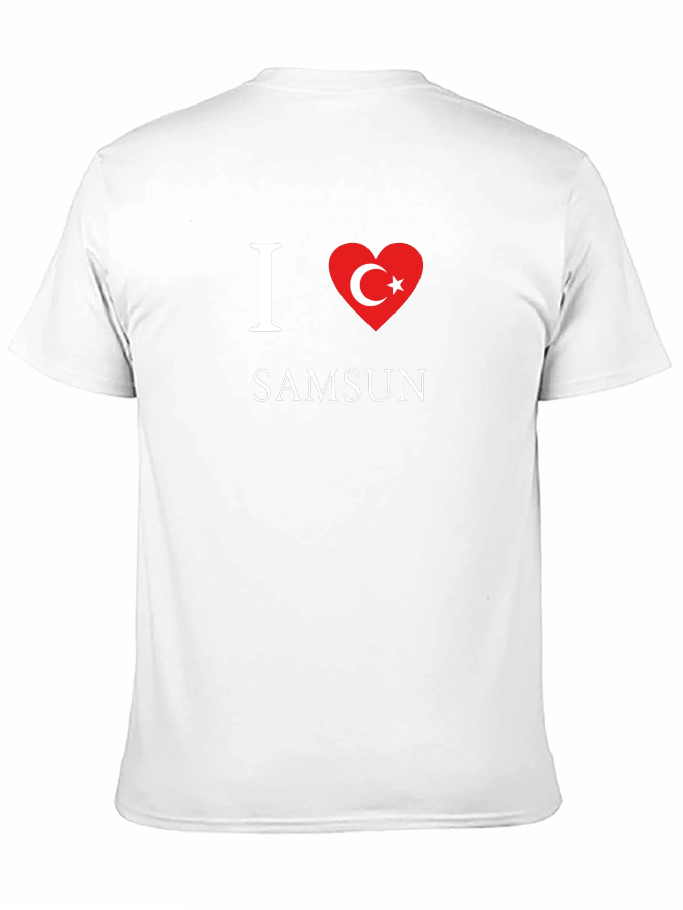 I Love Samsun Black Cotton T-Shirt