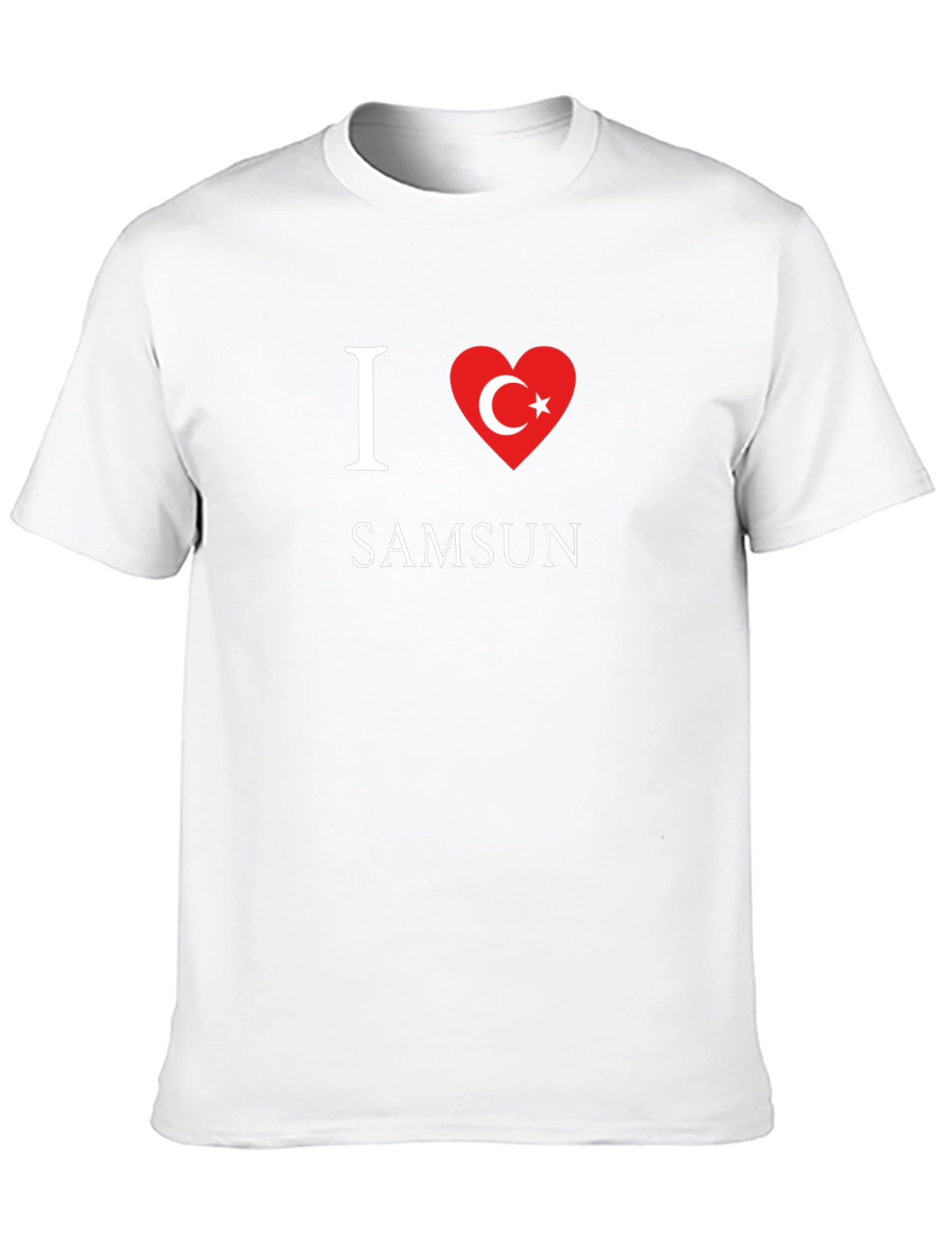 I Love Samsun Black Cotton T-Shirt