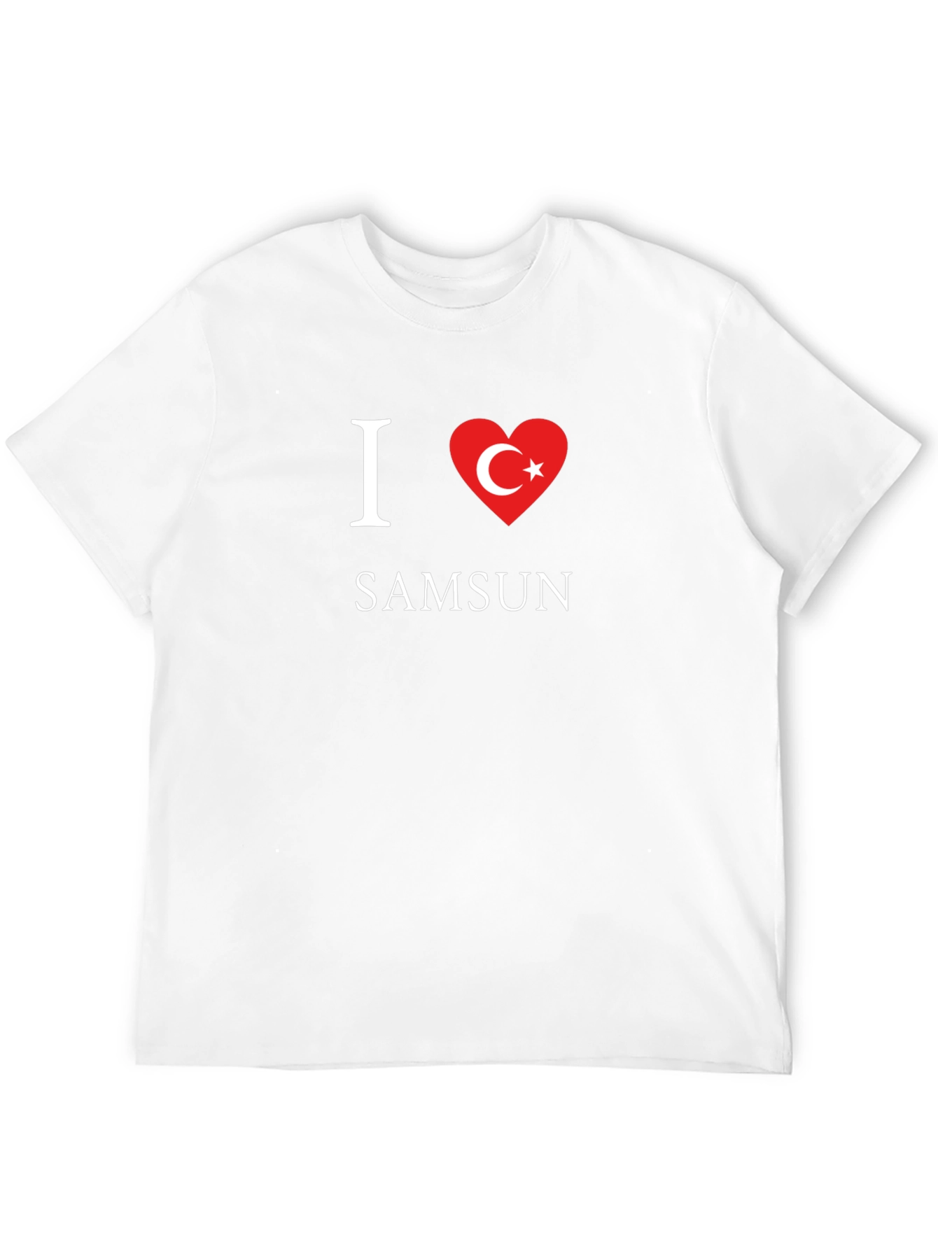 I Love Samsun Black Cotton T-Shirt