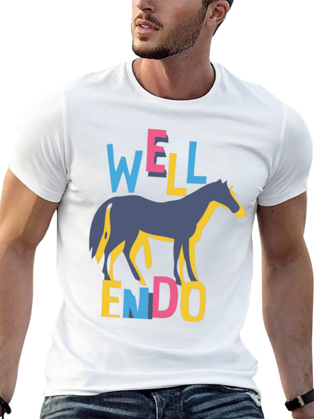 Well Endowed Horse Graphic T-Shirt