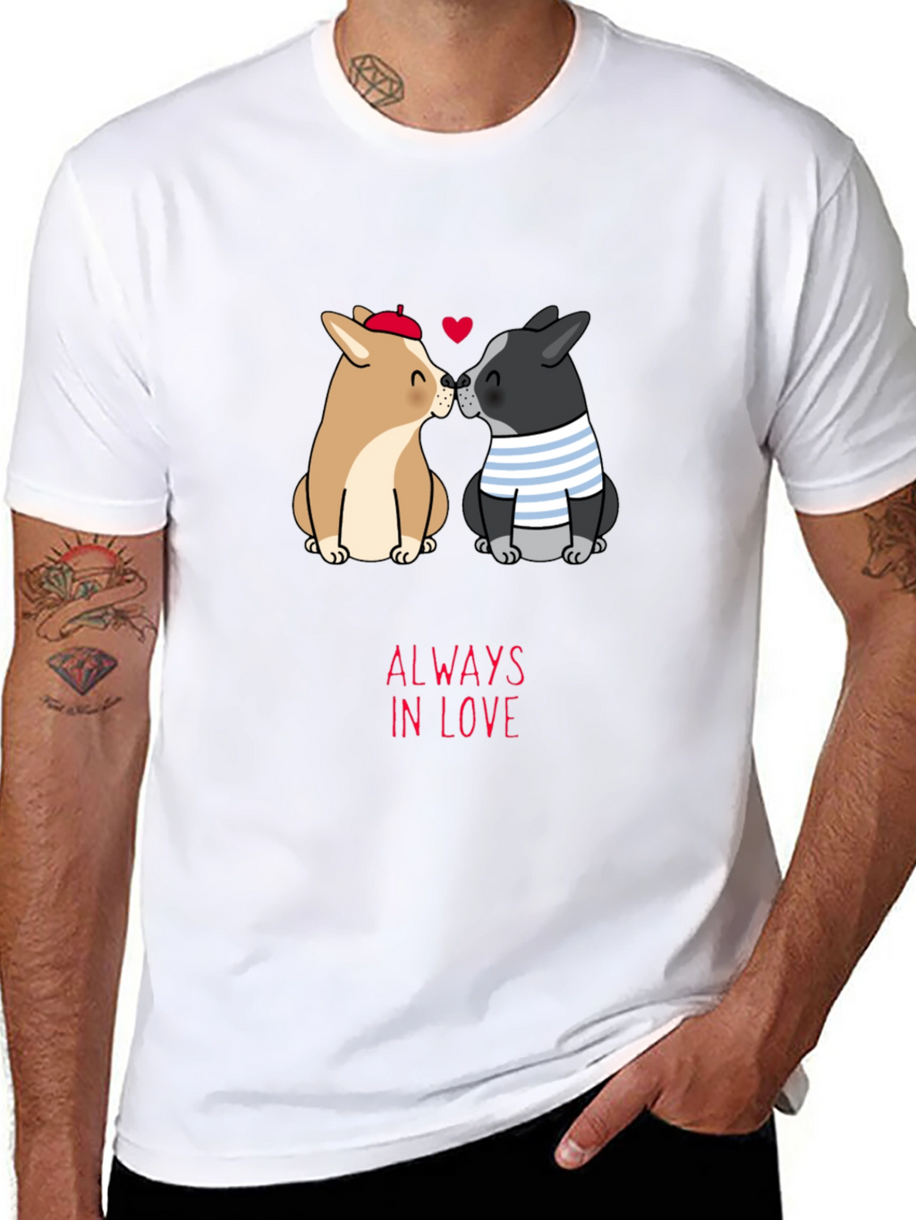 Always In Love Pet Cartoon Graphic Tee
