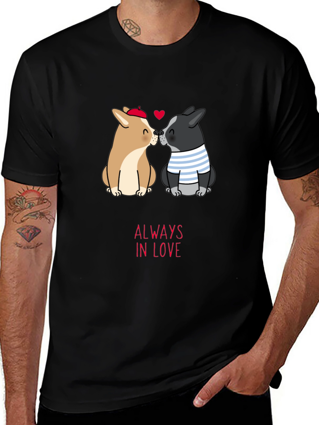 Always In Love Pet Cartoon Graphic Tee