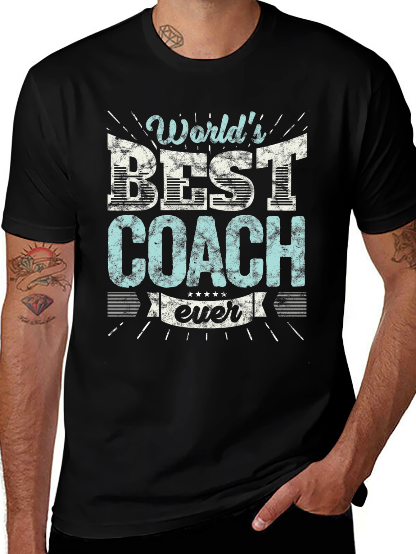 Worlds Best Coach Ever Graphic T-Shirt