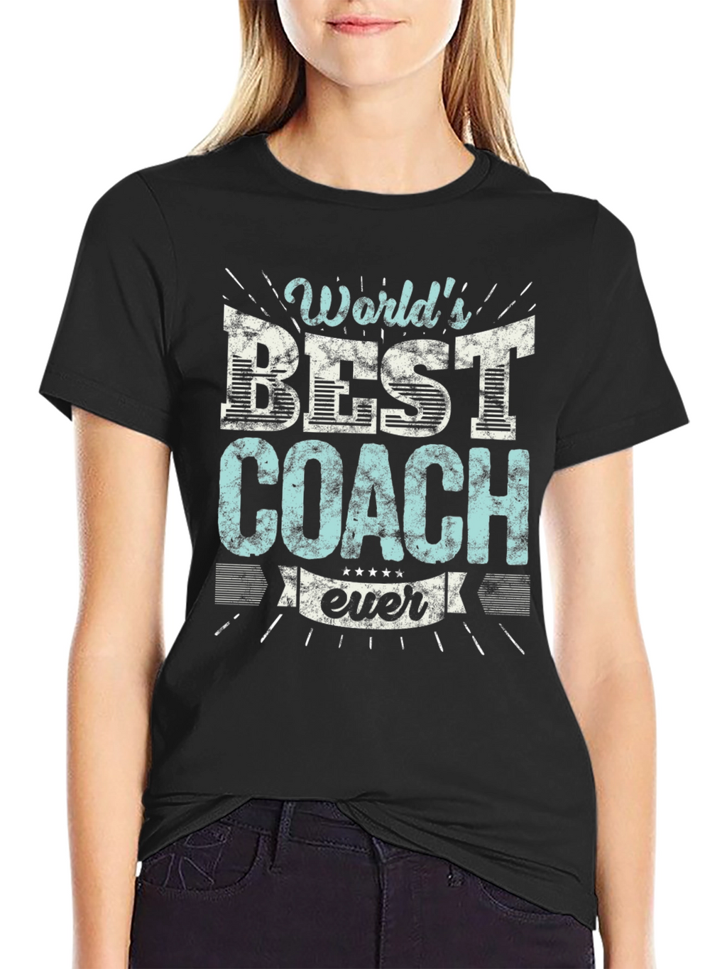 Worlds Best Coach Ever Graphic T-Shirt