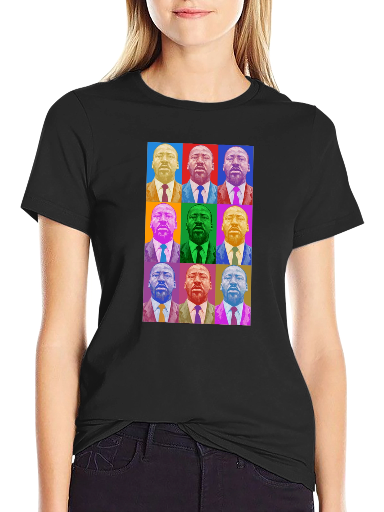 MLK Pop Art T-Shirt:  Retro Style Civil Rights Icon Tee