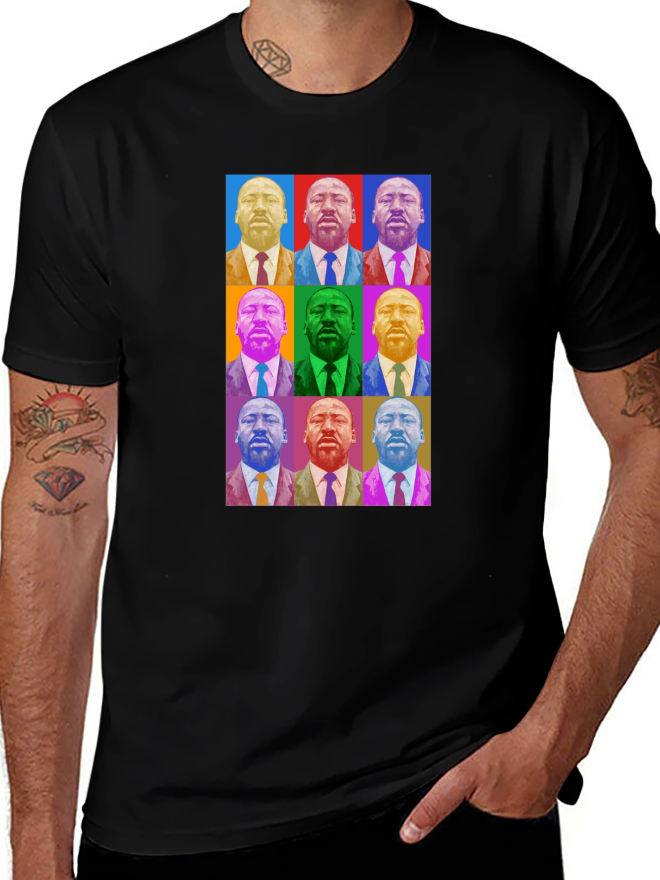 MLK Pop Art T-Shirt:  Retro Style Civil Rights Icon Tee