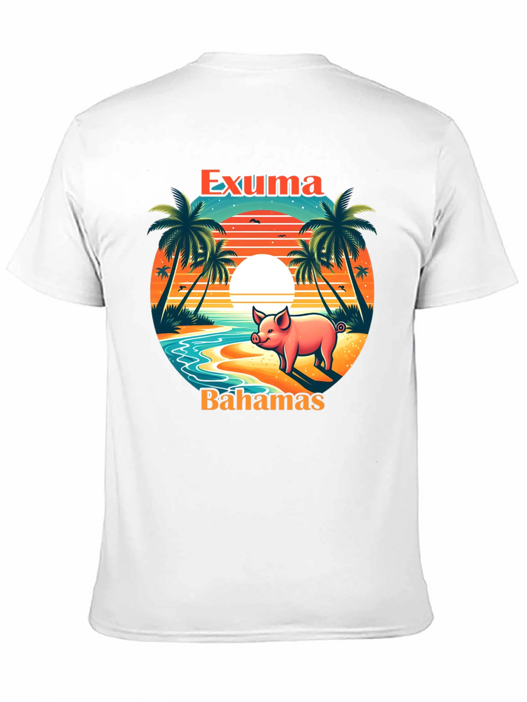 Exuma Bahamas Pig T-Shirt - Tropical Beach Design