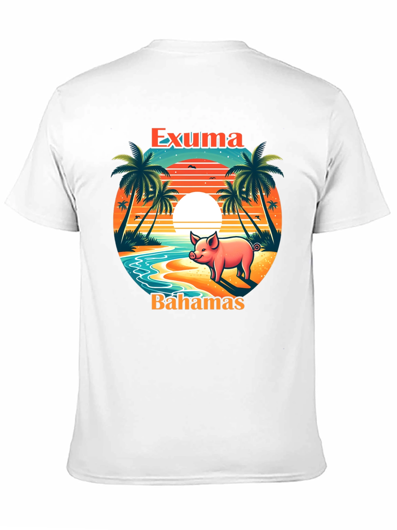Exuma Bahamas Pig T-Shirt - Tropical Beach Design