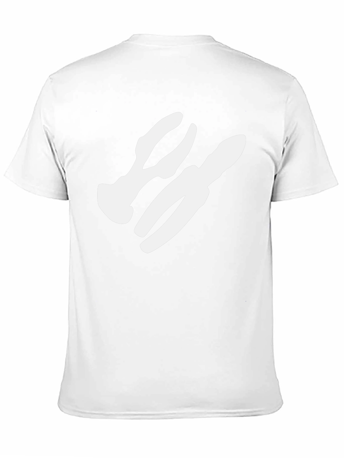 Abstract White Graphic Print Black T-Shirt