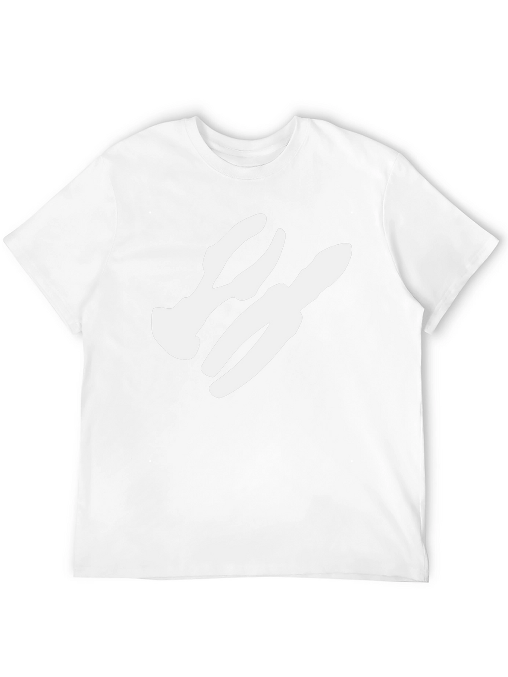 Abstract White Graphic Print Black T-Shirt