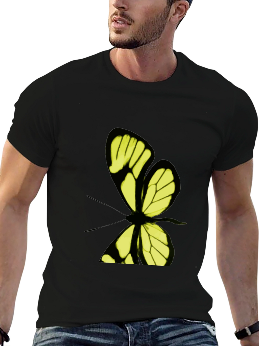 Butterfly Graphic Print T-Shirt - Stylish Casual Wear