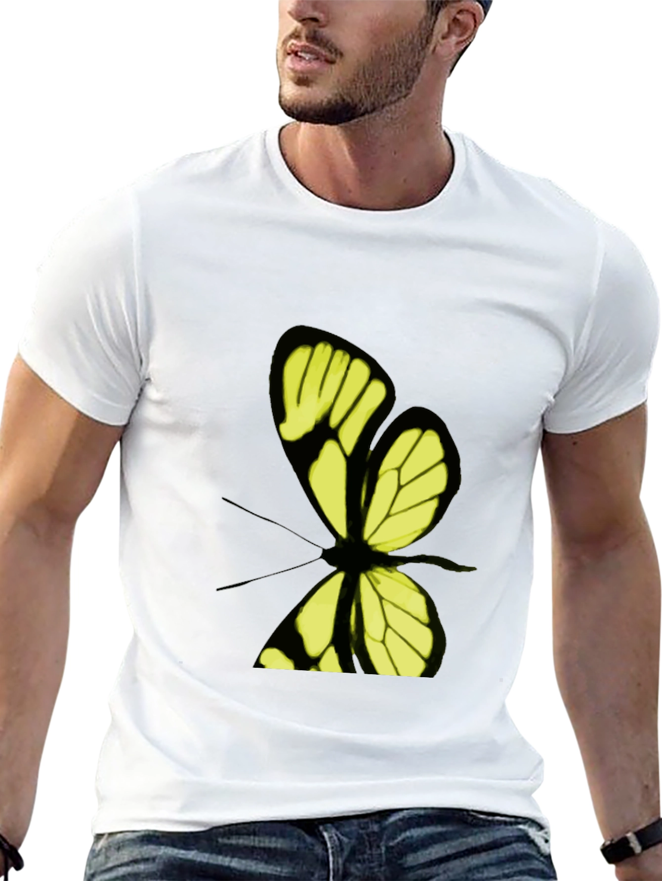 Butterfly Graphic Print T-Shirt - Stylish Casual Wear