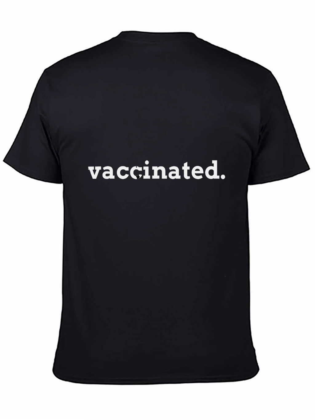 Vaccinated Black T-Shirt - Spread Awareness Stay Safe