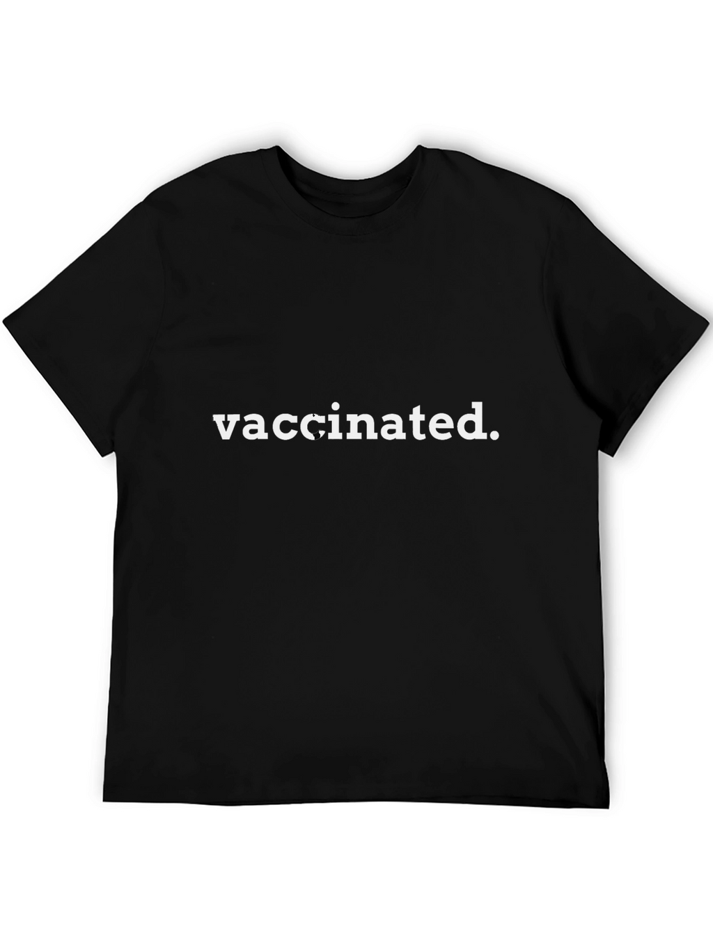 Vaccinated Black T-Shirt - Spread Awareness Stay Safe