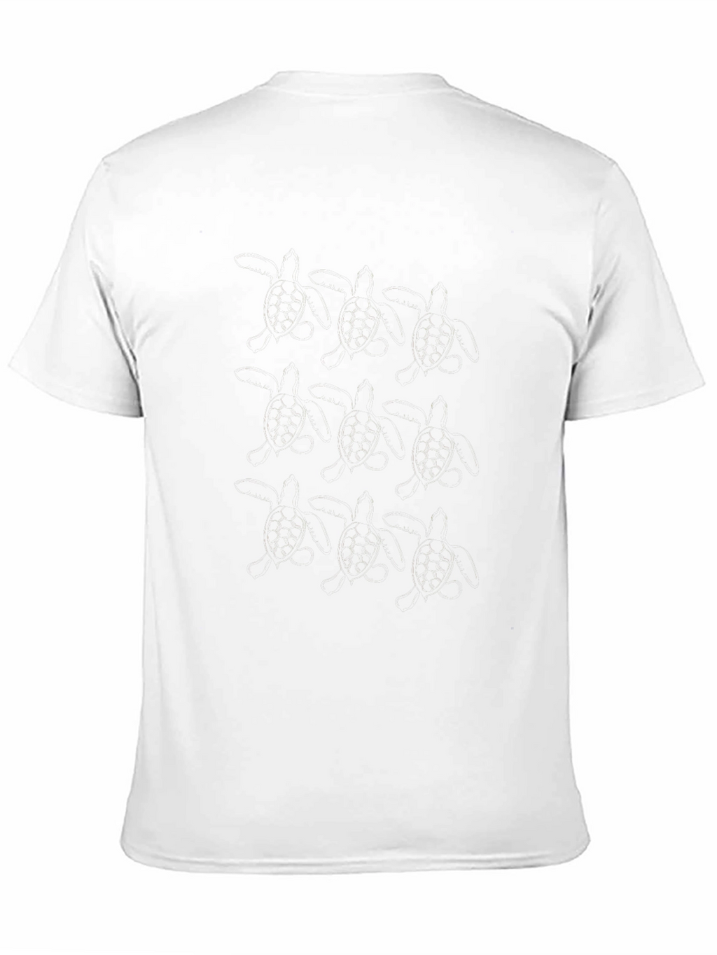 Mens Solid Black Casual T-Shirt