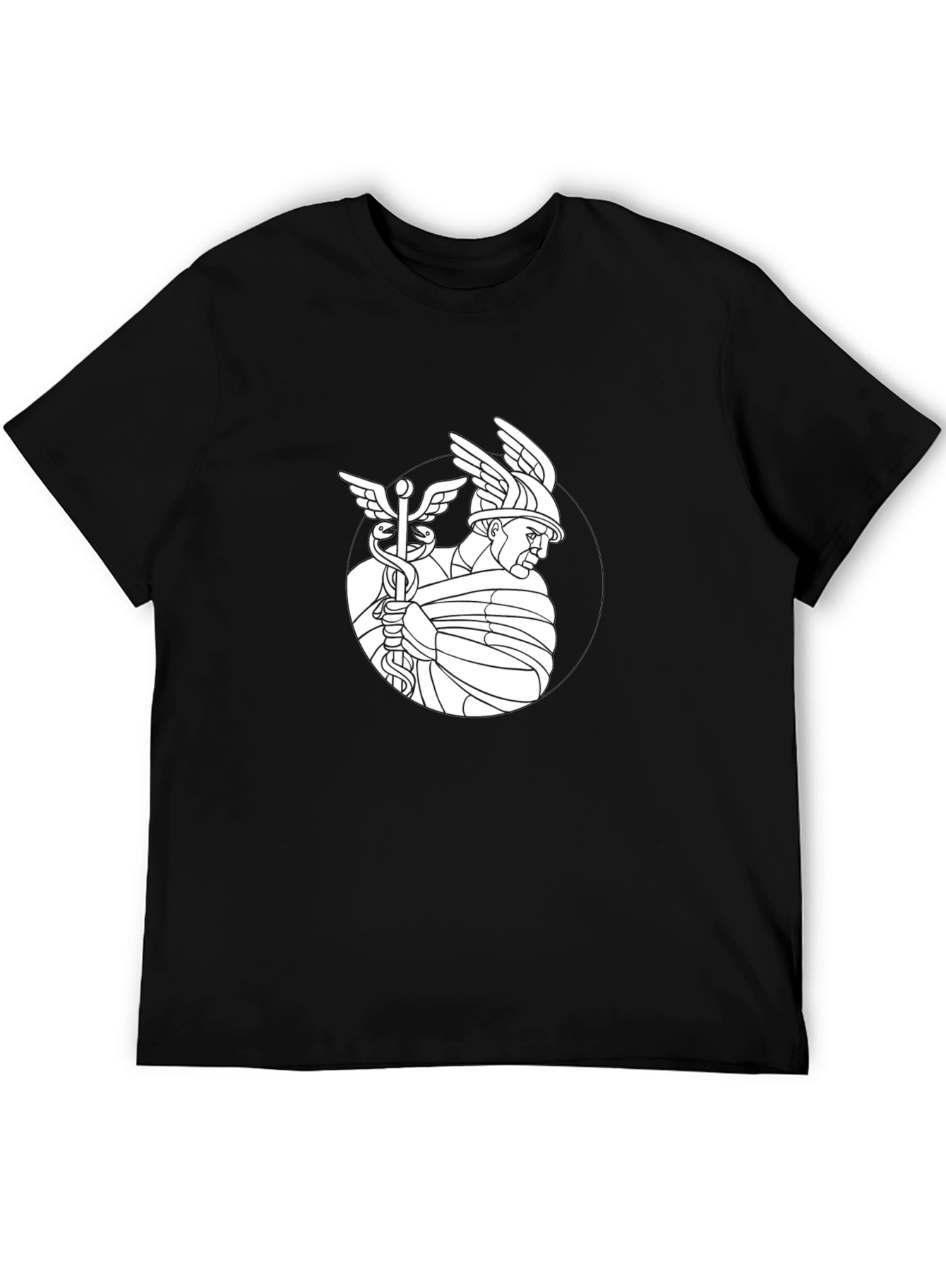Hermes Graphic Tee - Stylish Black T-Shirt