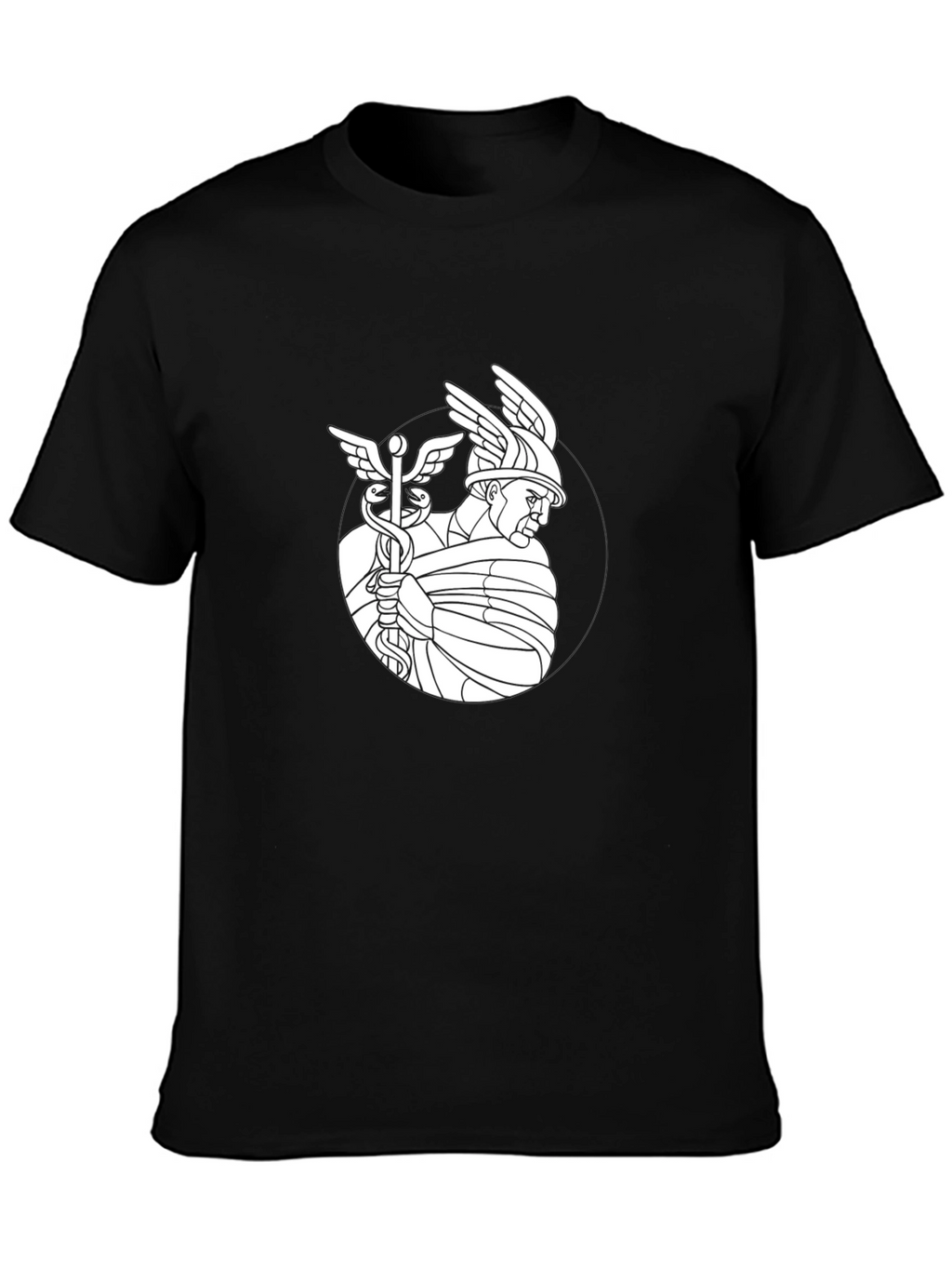 Hermes Graphic Tee - Stylish Black T-Shirt