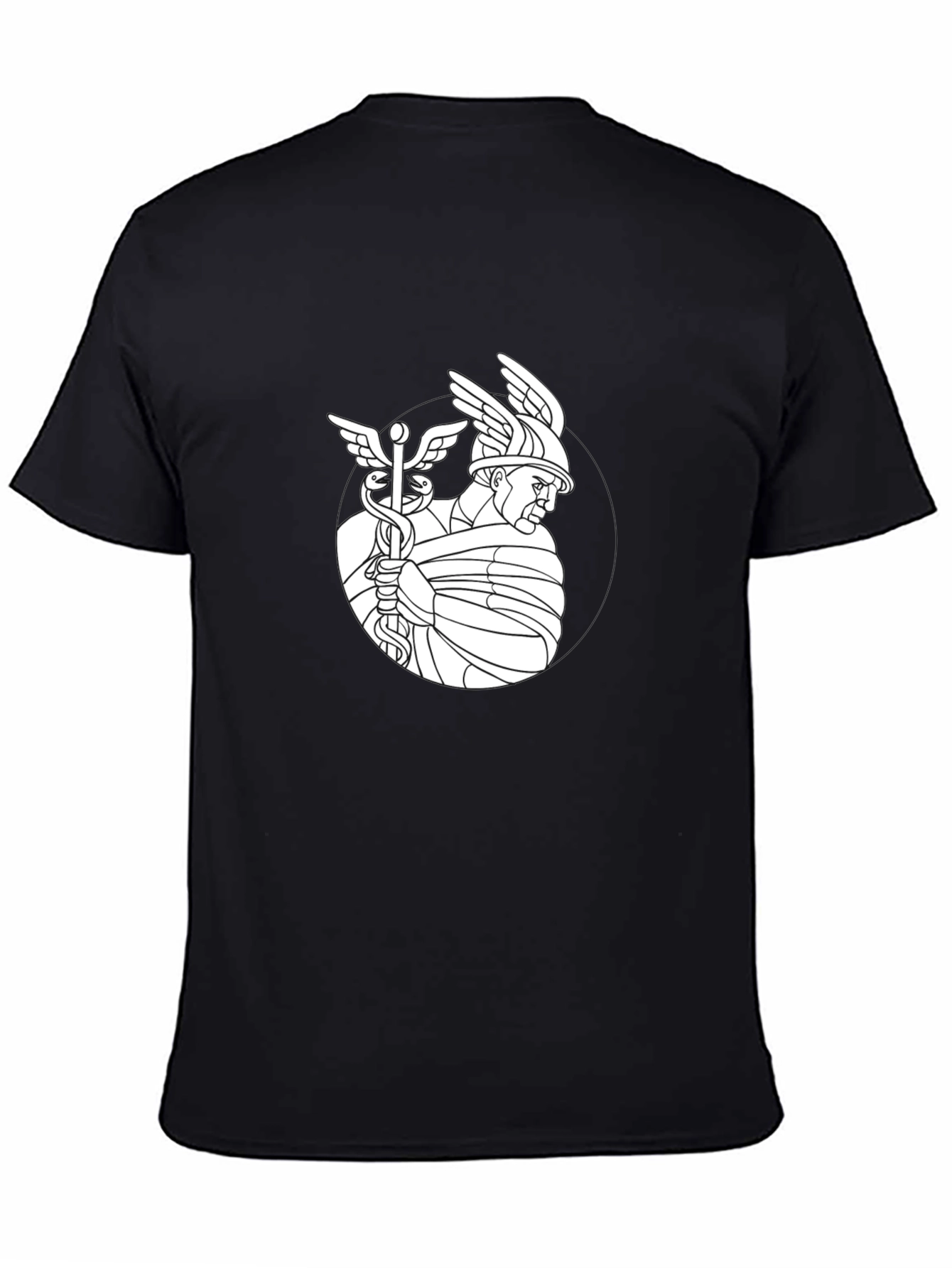 Hermes Graphic Tee - Stylish Black T-Shirt