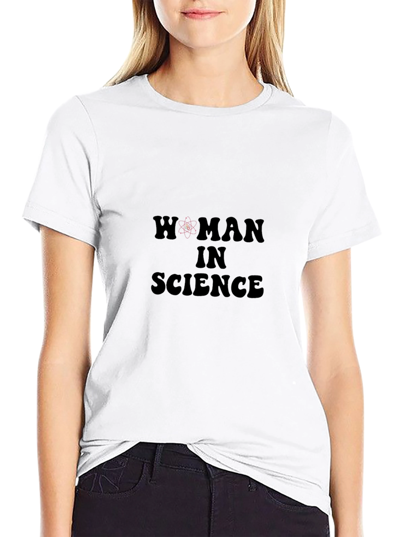 Woman in Science Graphic Tee - Black
