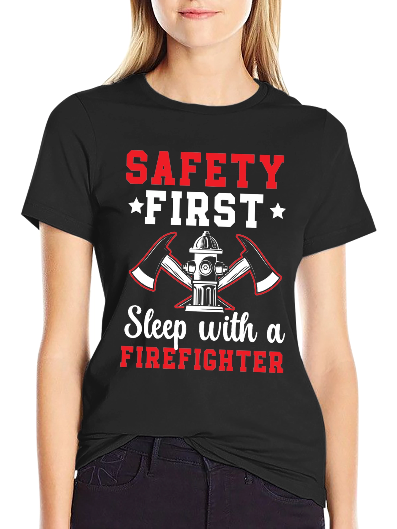 Safety First Firefighter Graphic T-Shirt