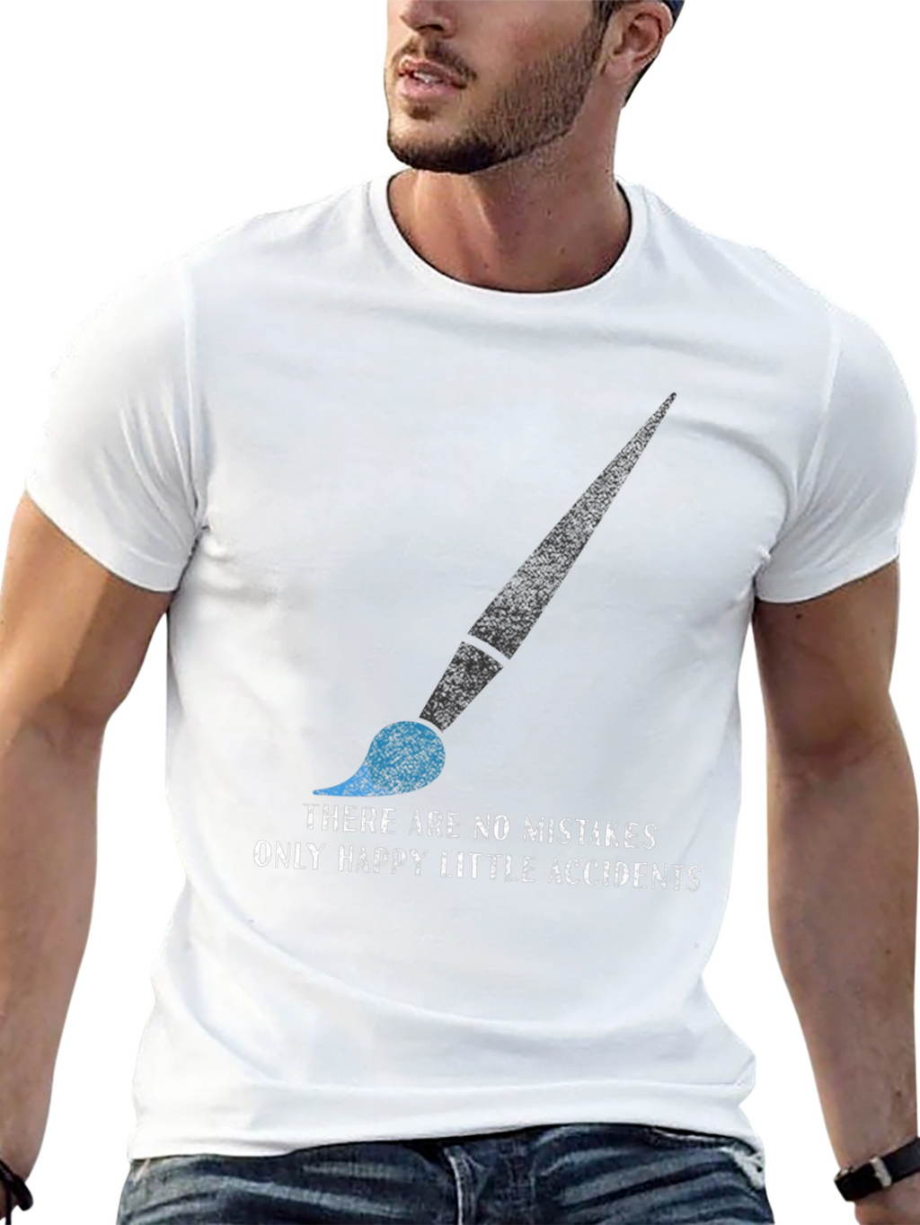 Happy Accidents T-Shirt: Painters Brush Graphic Tee
