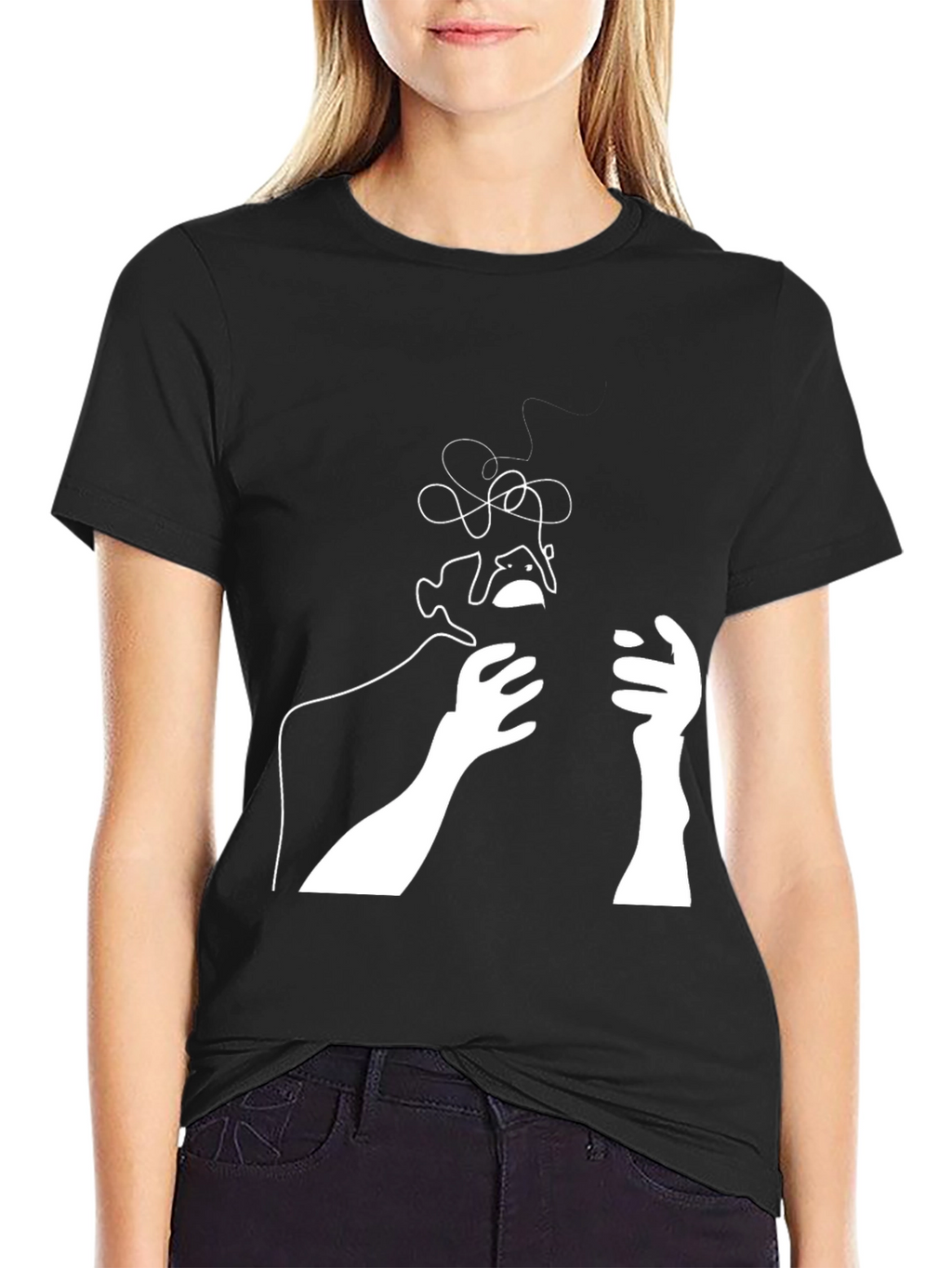 Abstract Line Art Graphic Tee