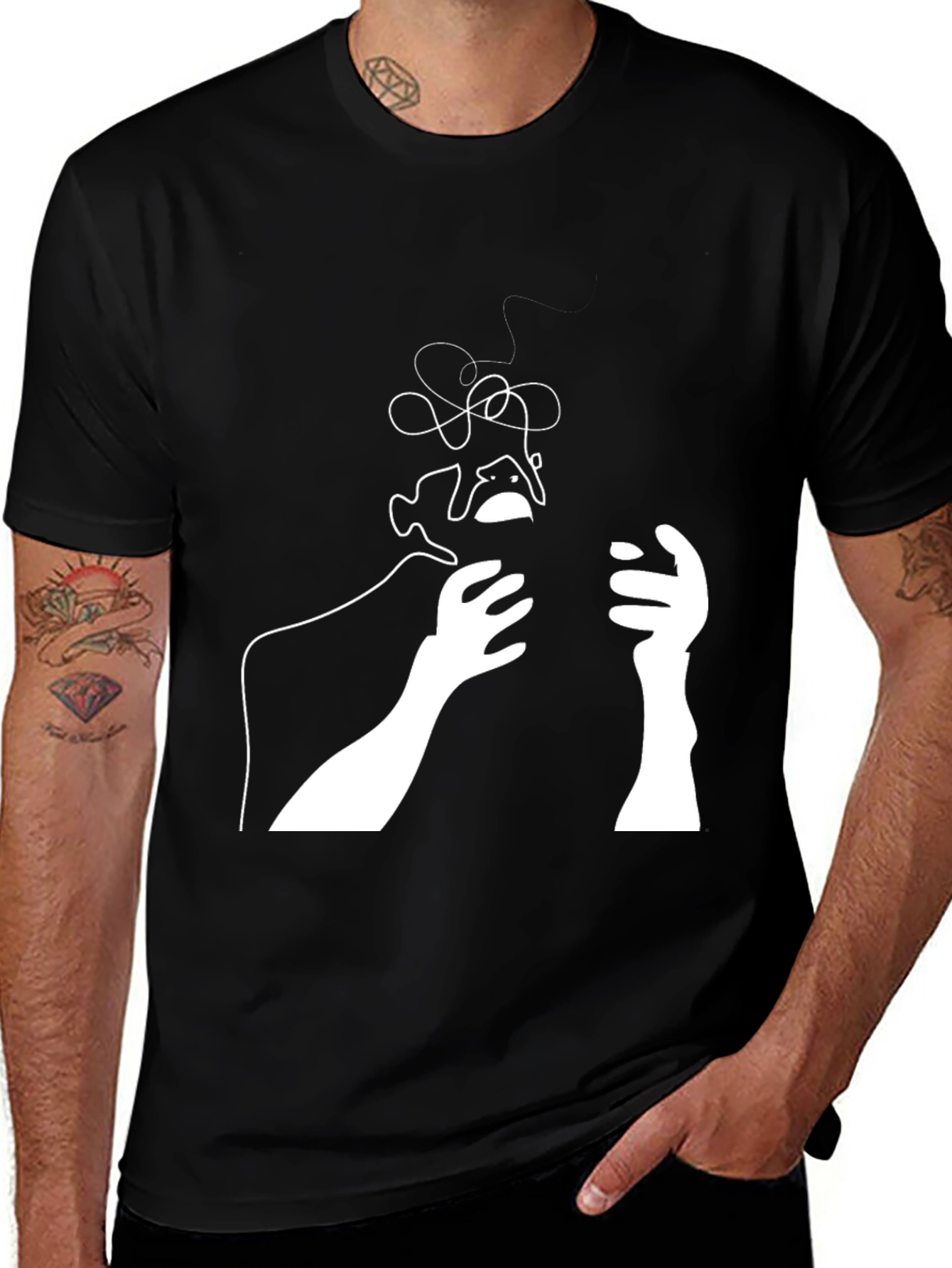 Abstract Line Art Graphic Tee