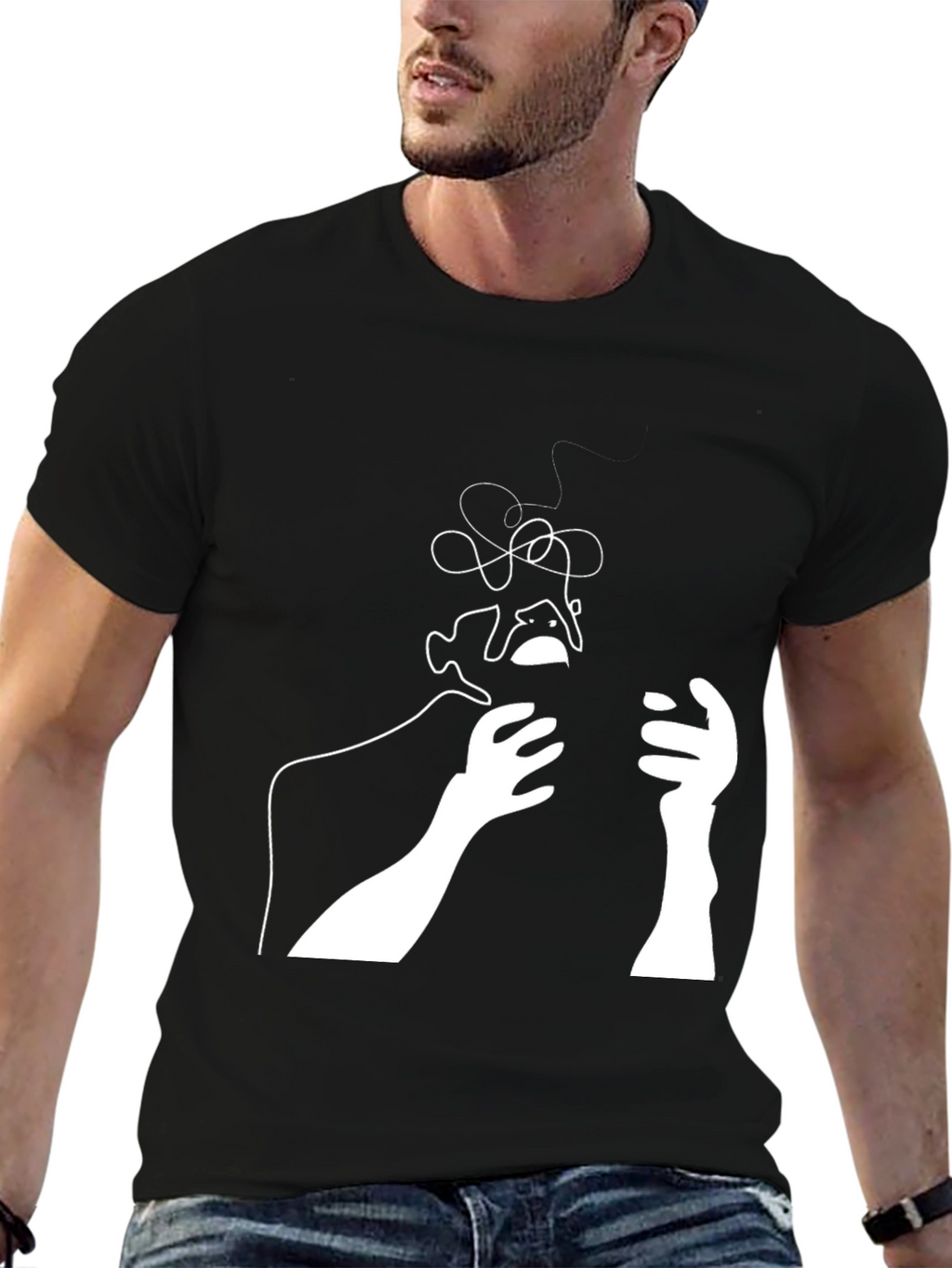 Abstract Line Art Graphic Tee