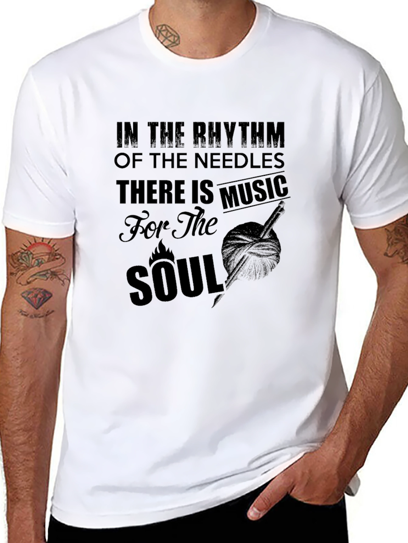 Rhythm of the Needles Music Soul Graphic T-Shirt