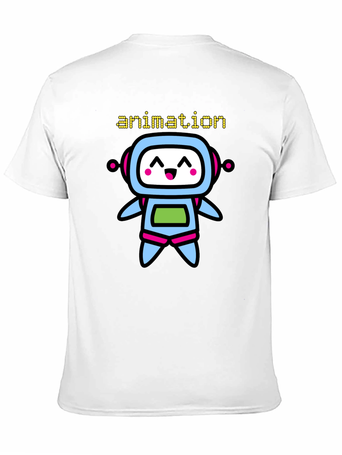 Animation Robot Graphic Black T-Shirt