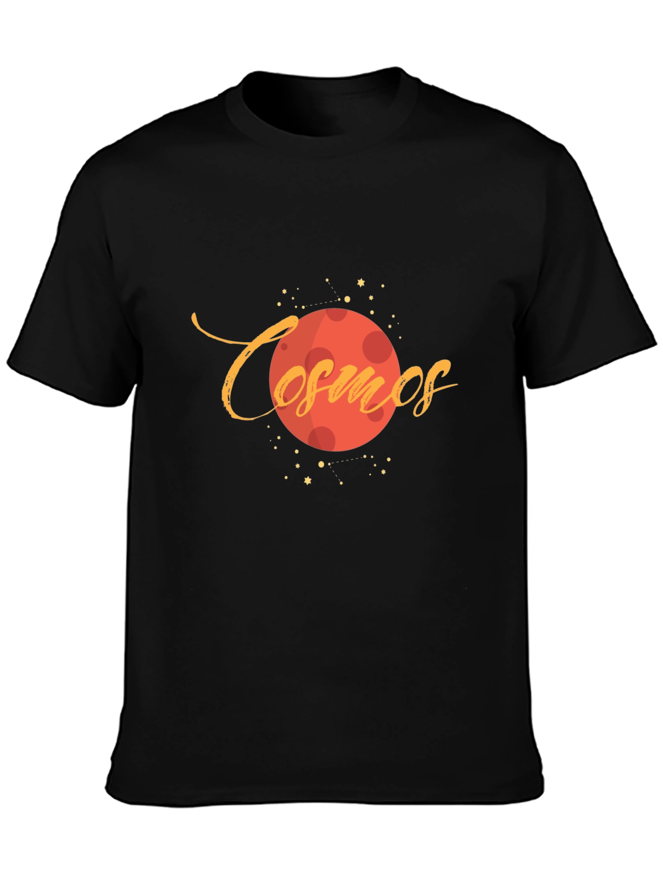 Cosmos Planet Graphic Black T-Shirt