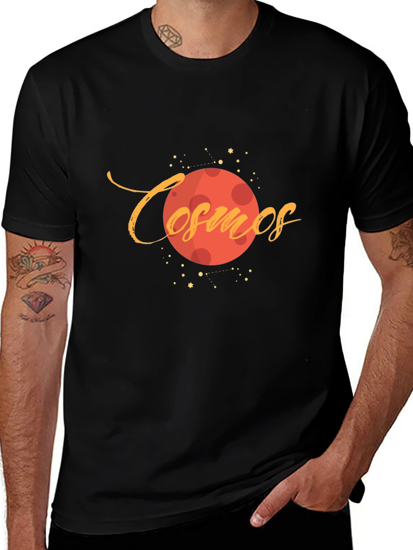 Cosmos Planet Graphic Black T-Shirt