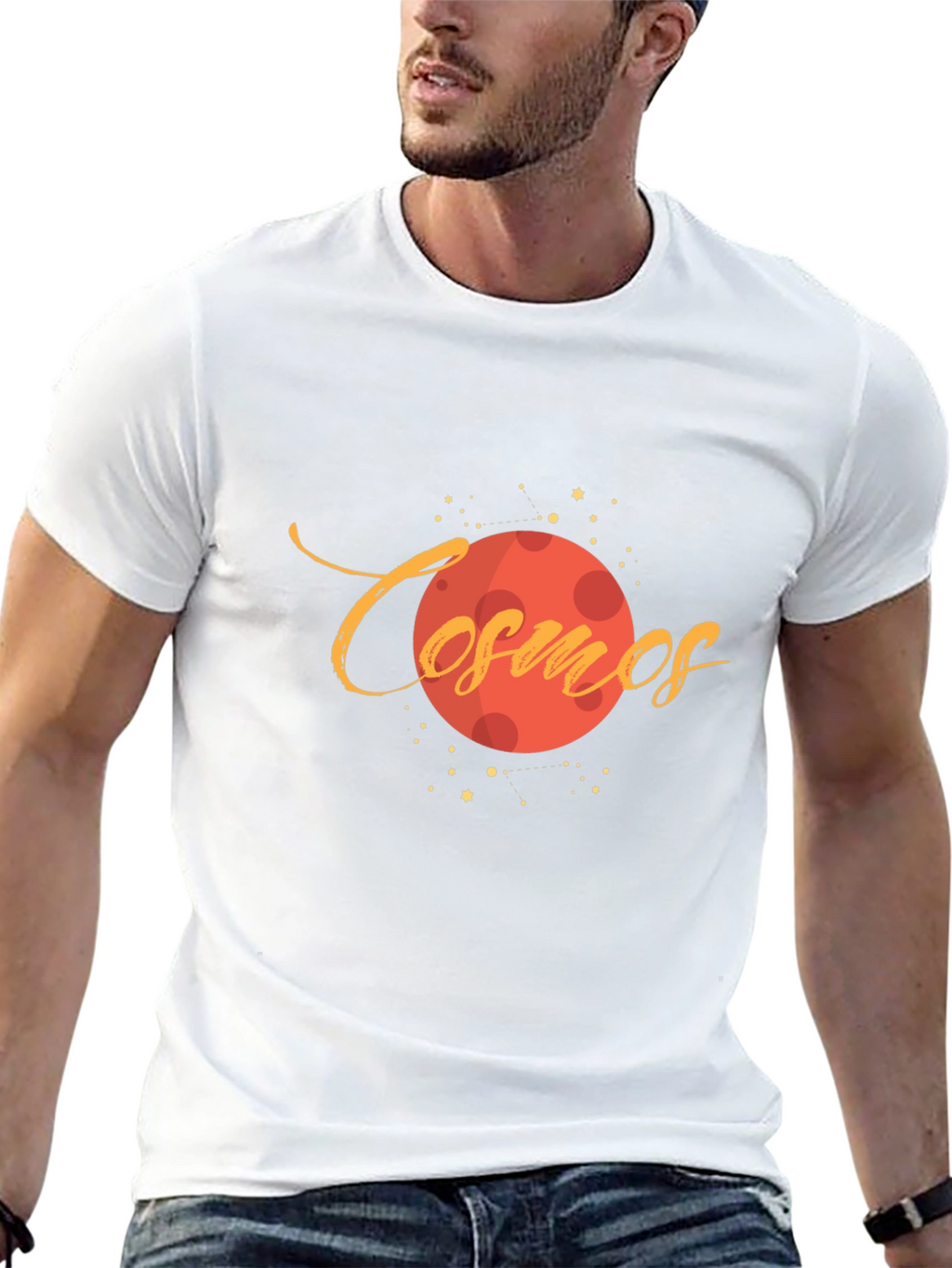 Cosmos Planet Graphic Black T-Shirt